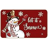 TREWAVE Christmas Doormat Snowman Let it Snow