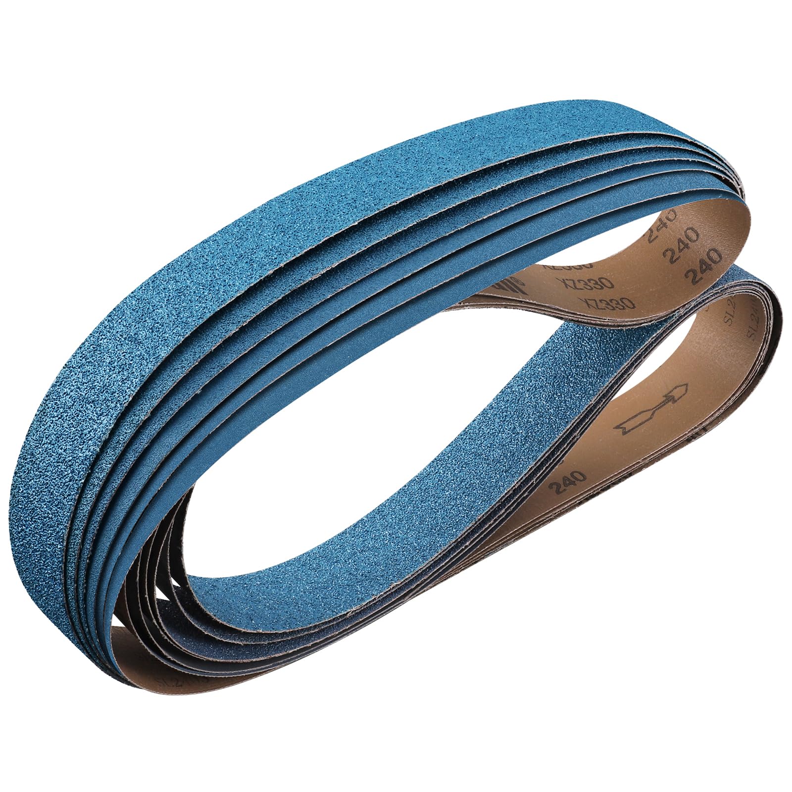 Shineboc Sanding Belt 50 x 2000 mm, 6PCS Sander Belts 40/60/80/120/240/400 Grit for Polishing Metal, Wood
