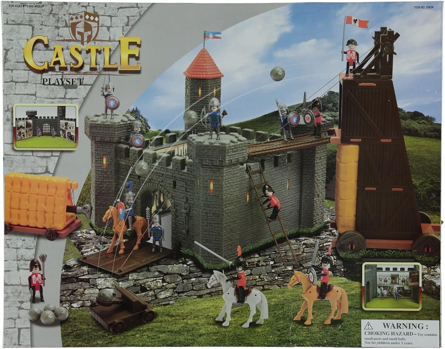 Deluxe Kids Castle Playset Catapult Figurines Medieval Amazon.co.uk
