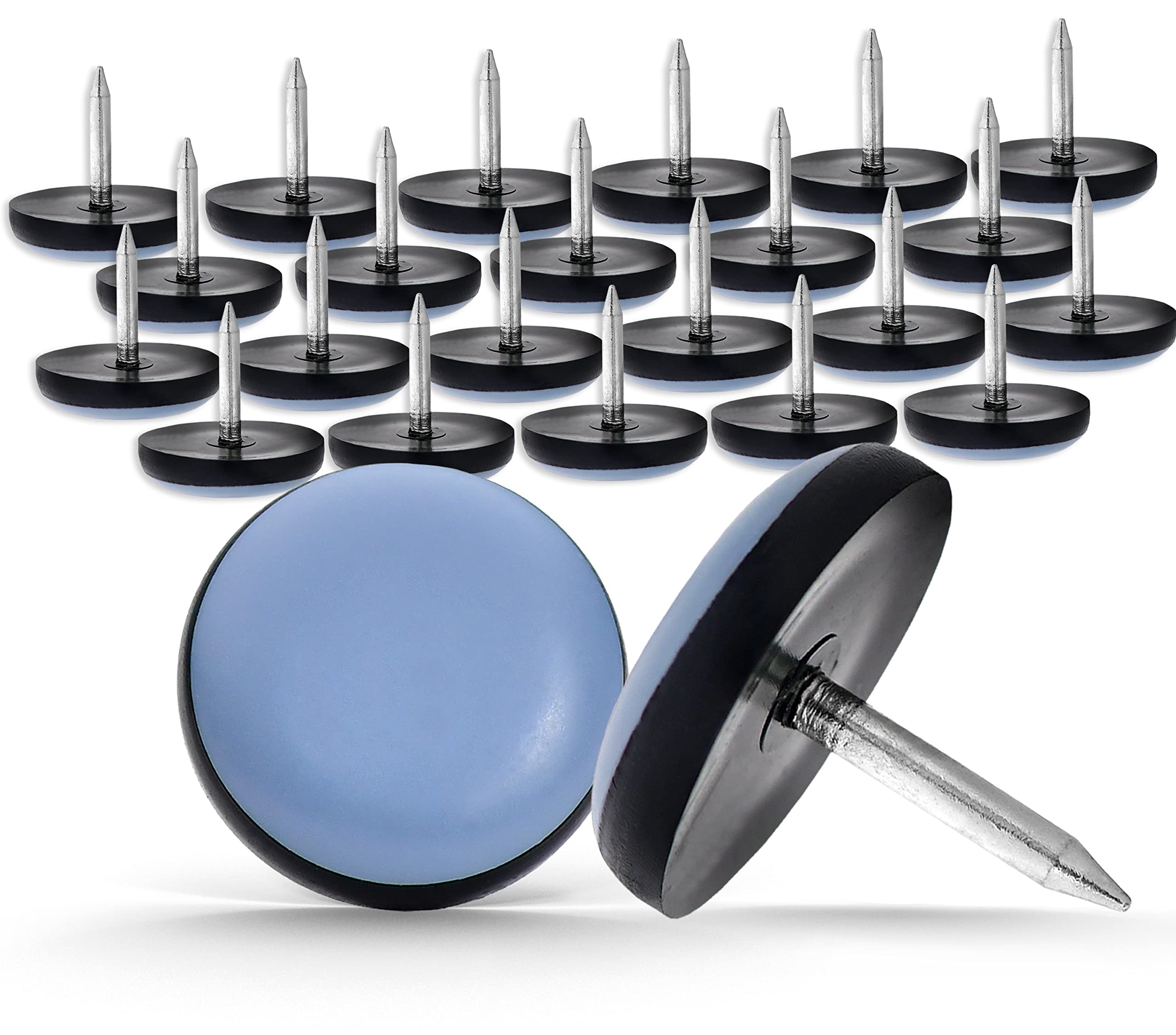 GoodGlides 24 x PTFE Furniture Glider with Nail 19 mm Teflon Glides Slider for Easy Moving