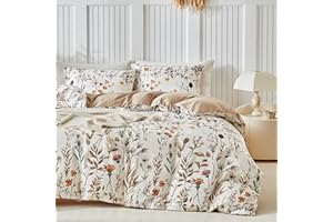 Duvet Cover King, Ultra Soft Colorful Floral Duvet Cover, 3 Piece Breathable King Duvet Cover Set with Zipper Closure, 4 Corn