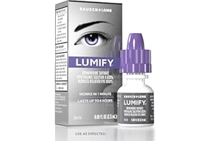 LUMIFY Eye Drops for Red Eyes, Redness Reliever for Brighter Looking Eyes, Works in 1 Minute & Lasts Up to 8 Hours, Eye Drops, 0.08 Fl Oz (2.5 mL)