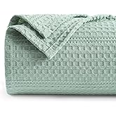PHF Lightweight Waffle Weave Blanket King Size 104"x 90", Soft Woven Summer Blanket for Hot Sleepers - Aesthetic Home Decor for Couch Bed Sofa, Pet Friendly, Sage Green