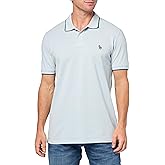 Paul Smith Mens Ps Paul Smith Men's Organic Cotton Zebra Polo Shirt with Contrast Tipping