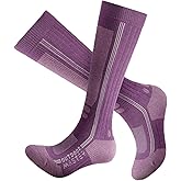 OutdoorMaster Thermolite Merino Wool Ski Socks, Compression Thermal Snowboarding Socks for Men & Women, Cold Weather