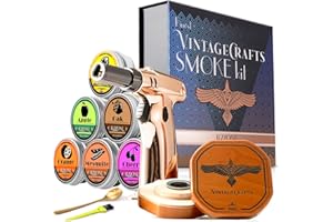 iEZZONE Cocktail Smoker Kit with Torch, Bourbon, Whiskey Smoker Infuser Kit, Old Fashioned Drink Smoker Kit, Birthday Bourbon Whiskey Gifts for Men, Dad, Husband (Without Butane)