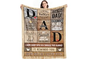 DECZHIYU Gifts for Dad from Daughter Son - Fathers Day Dad Gifts for Birthday Valentines Day Christmas - Fathers Gift Ideas - 60"x50" Soft Flannel Blanket Gifts for Him Anniversary
