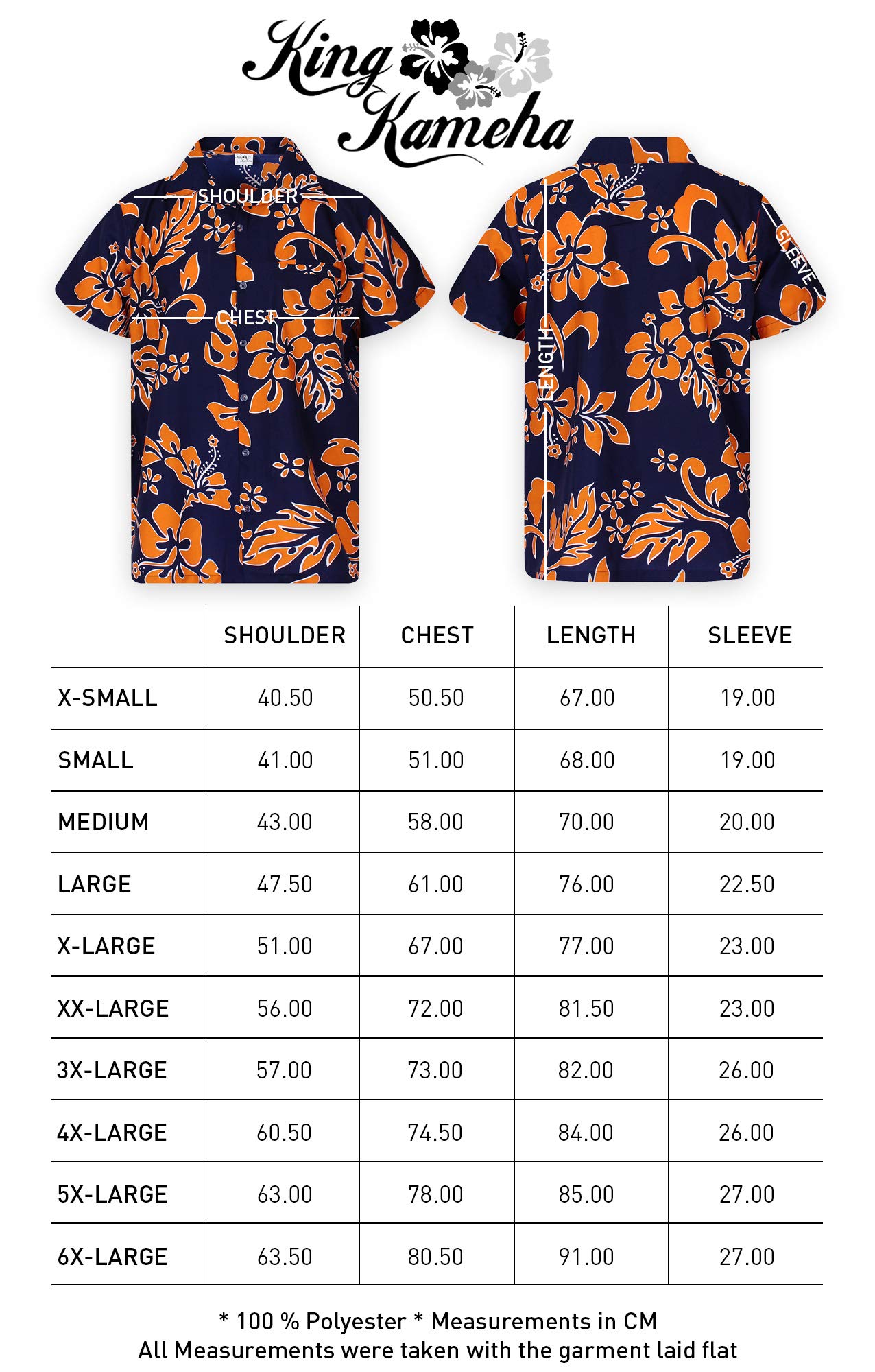 KING KAMEHA Hawaiian Shirt Men Funky Casual Button Down Shortsleeve Unisex Flowers Beach Party Flower Hibiscus - Image 7