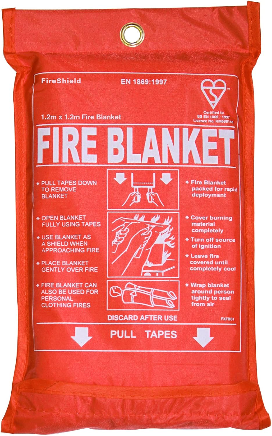1.2m x 1.2m Soft Case Fire Blanket (Kitemarked)