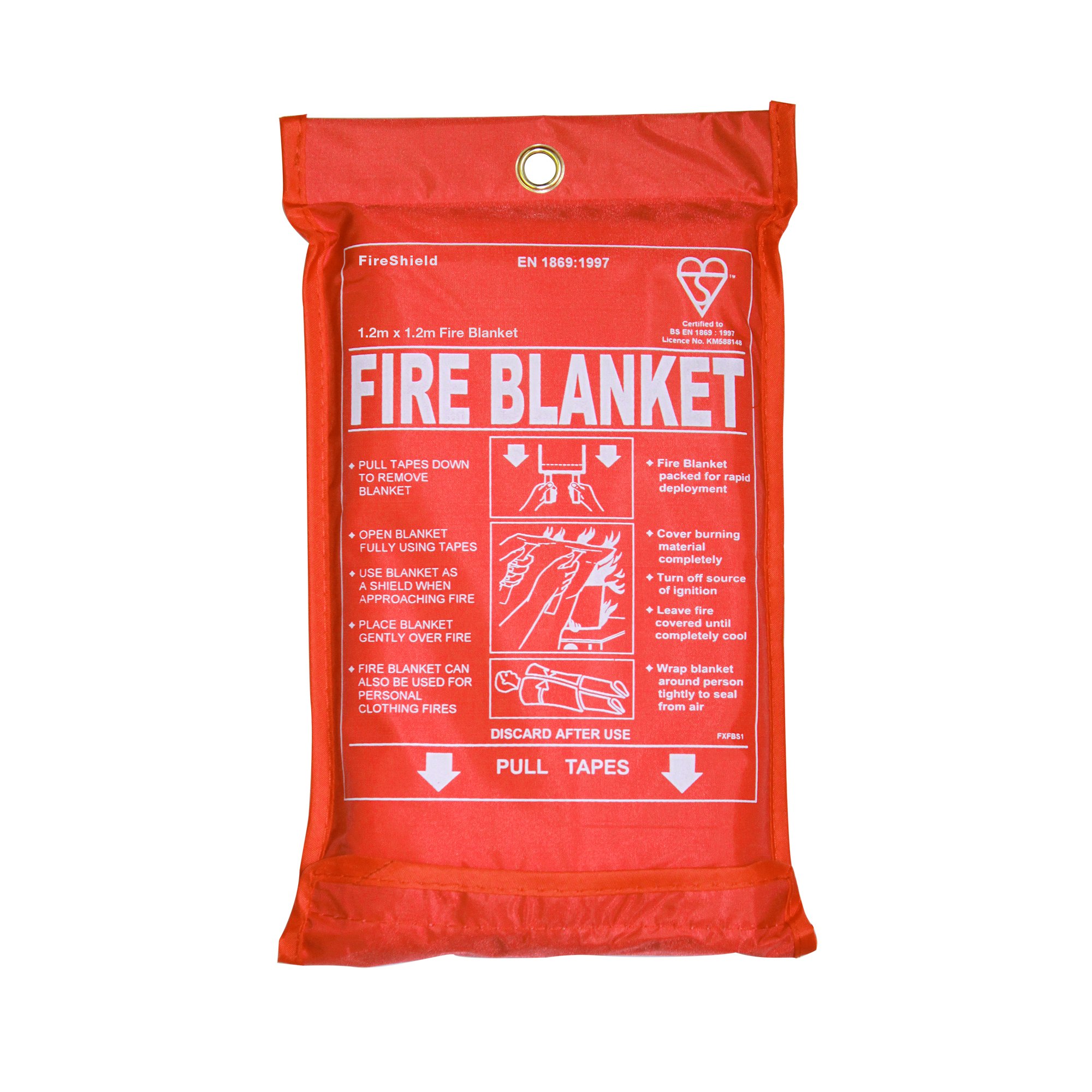 1.2m x 1.2m Soft Case Fire Blanket (Kitemarked)
