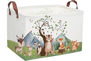 DDBASKET Kids Basket Animal Baskets Cute Storage Bins Rectangular Toy Storage Bin Organizer Book Box ,Animals Room Decor(Mountain animal)