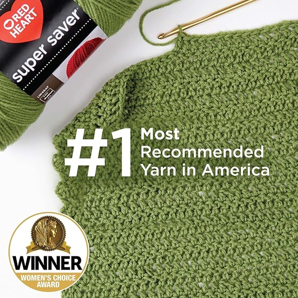 RED HEART SUPER SAVER FROSTY GREEN YARN – 3 PACK OF 198G/7OZ – ACRYLIC – 4 MEDIUM (WORSTED) – 364 YARDS – KNITTING/CROCHET