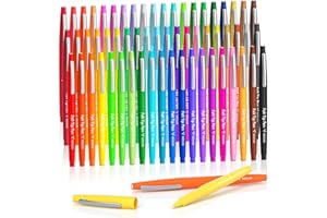 Lelix 60 Colors Felt Tip Pens, Medium Point Felt Pens, Assorted Colors Markers Pens For Journaling, Writing, Note Taking, Planner Coloring, Perfect as Art Office and School Supplies