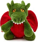 Zappi Co Ultra Soft Green Dragon Plush Toy 21cm Recycled Fill
