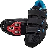 Tommaso Pista Women's Spin Class Ready Cycling Shoe Bundle with Compatible Cleat, Look Delta, SPD - Black, Blue, Pink, White