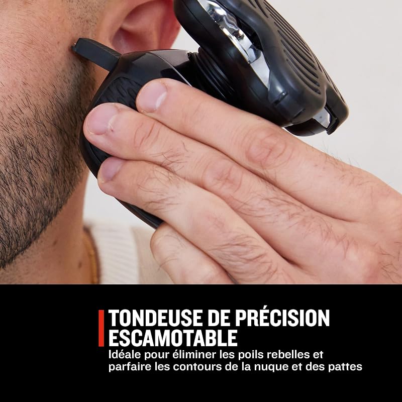 Rasoir électrique [Spécial Tête rasée/chauve] RX5 Ultimate (Ultra Rapide & Facile, 5 têtes rotatives flexibles, Résultat Précis, Utilisation sans Fil 50min,Wet&Dry) Tondeuse XR1501