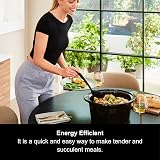 Morphy Richards 6.5L Slow Cooker Ceramic Pot Brushed Steel view 5