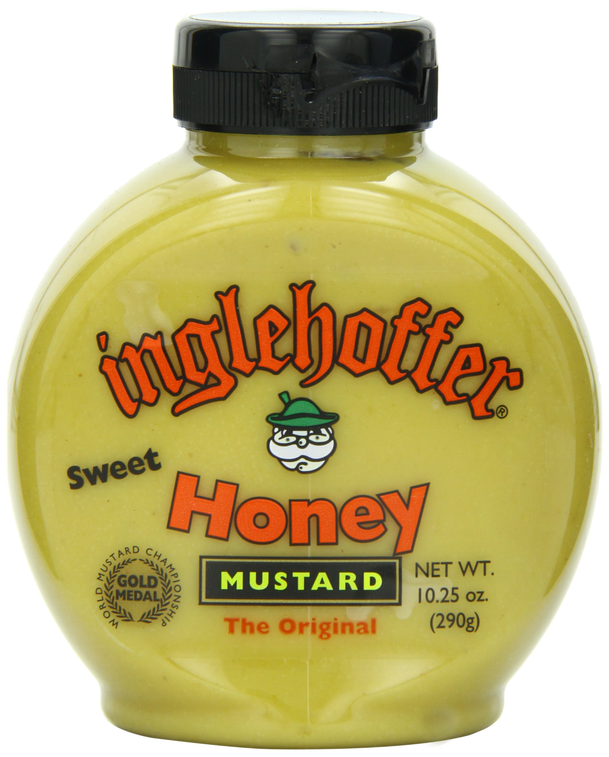 Inglehoffer Stone Ground Mustard, 10Ounce Squeezable Bottles (Pack of 6) Yellow