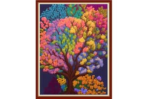 Redxing Stamped Cross Stitch Kits Embroidery kit for Beginners Adults Full Range of Embroidery Patterns Starter Kits DIY Printed Cross Stitch Kits Needlepoint Kits 11CT- Life Tree 15.7x19.7 inch