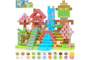 EchoPlan Magnetic Blocks, 100PCS Magnetic Building Blocks to Build a 3D World, STEM Sensory Construction Stacking Magnet Blocks Toy for Kids Ages 3+, Boys and Girls Christmas Birthday Gifts