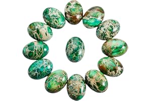 SUNYIK Oval Cabochons Flatback Semi-precious CAB for Jewelry Making,Assorted Stones,Wholesale