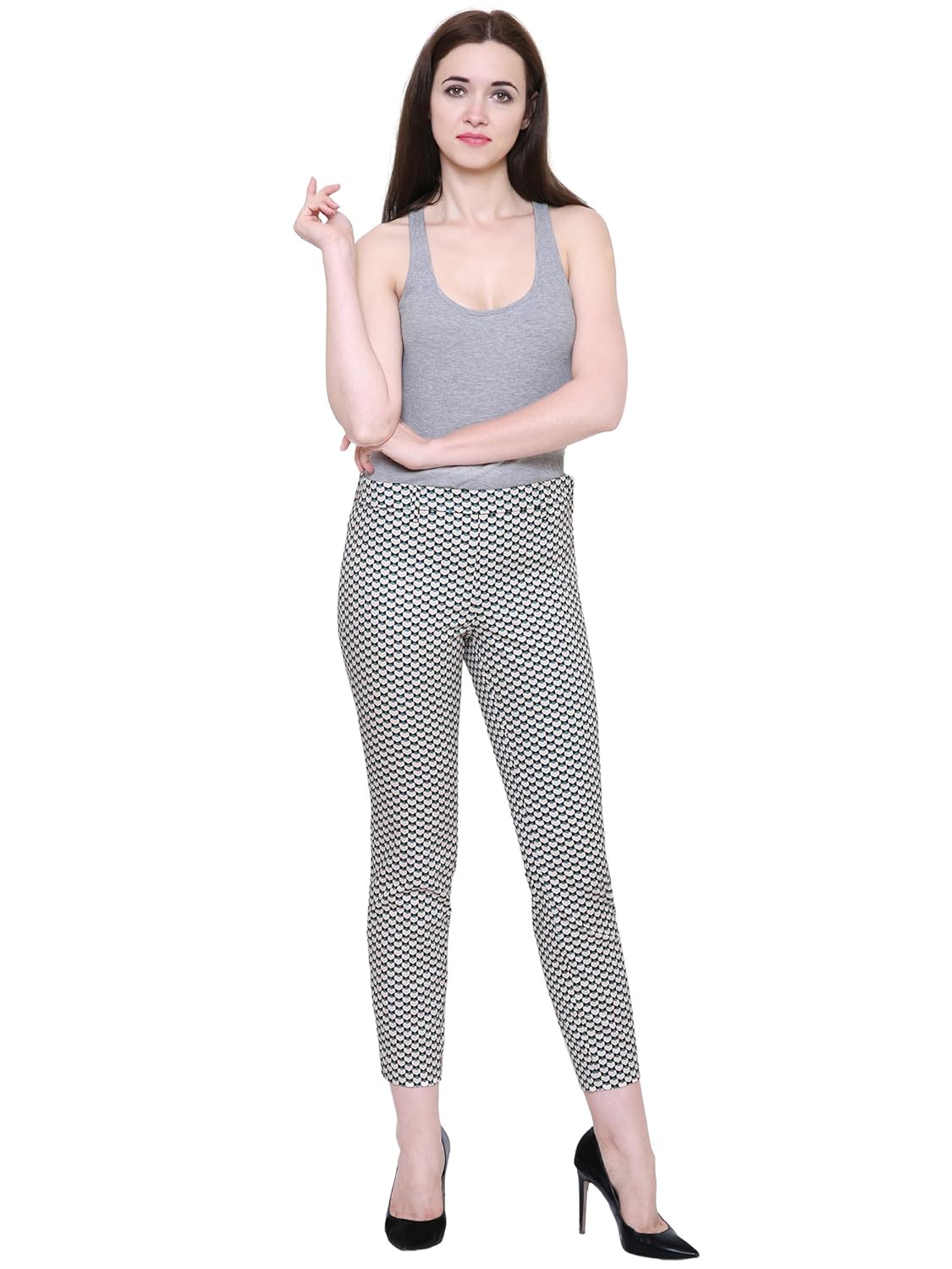 mansicollections multicolor geometric print trouser for women