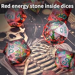 OriCraft Red Magic Dice - D&D Dice Set, Polyhedral