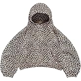 Vhitler Oversized Leopard Print Hoodie Cheetah Print Streetwear 2000s Pullover Sweatshirt Hooded Y2k Graphic Hoodies
