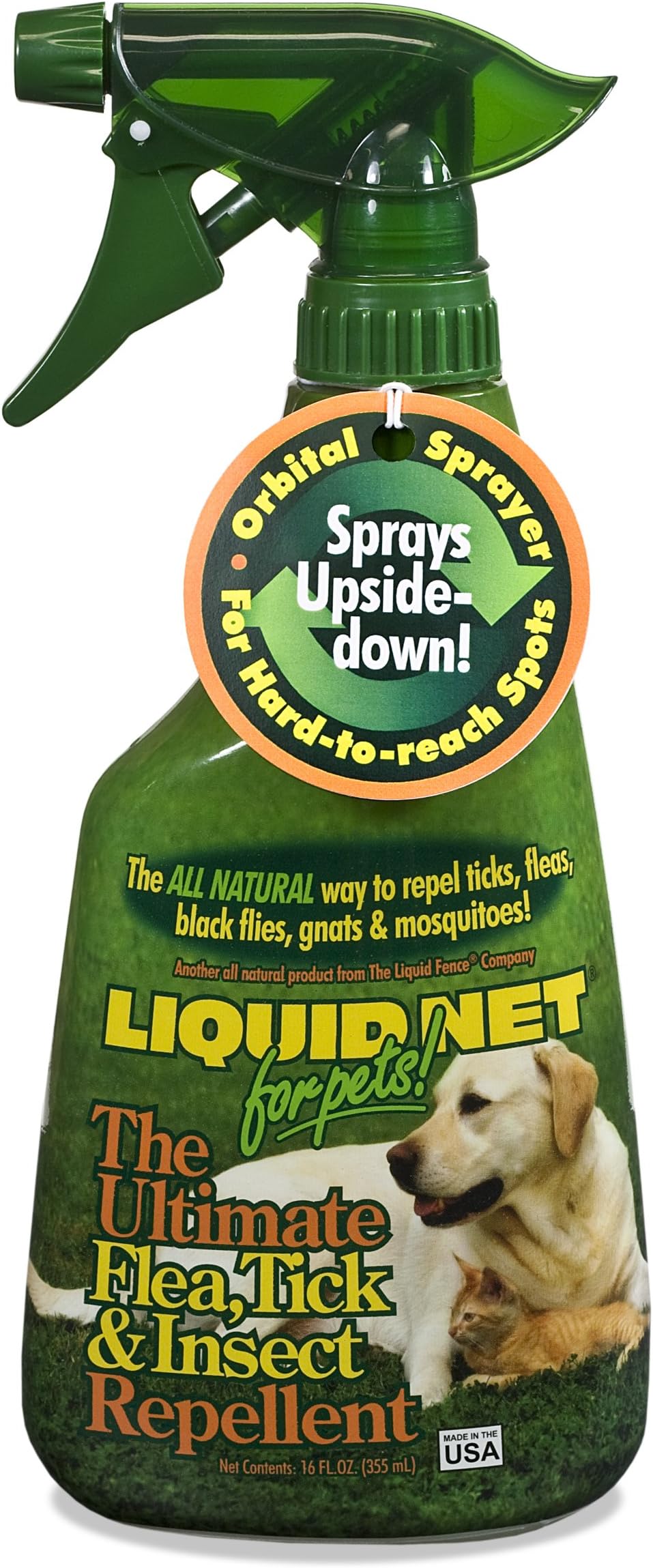 Liquid Net Repellent for Pets, 16 ounce Orbital Sprayer