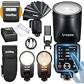 GODOX V100 S GODOX Flash for Sony – Global Shutter,Touchscreen Control,100W TTL Camera Flash GODOXV1 for Sony Upgraded,70 Ful