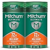 Mitchum 72H Odor Protection Antiperspirant Deodorant, Bold Energy, 2 pack | Antiperspirant deodorant for men with up to 72hr odor protection. Invisible solid. Bold Energy scent.