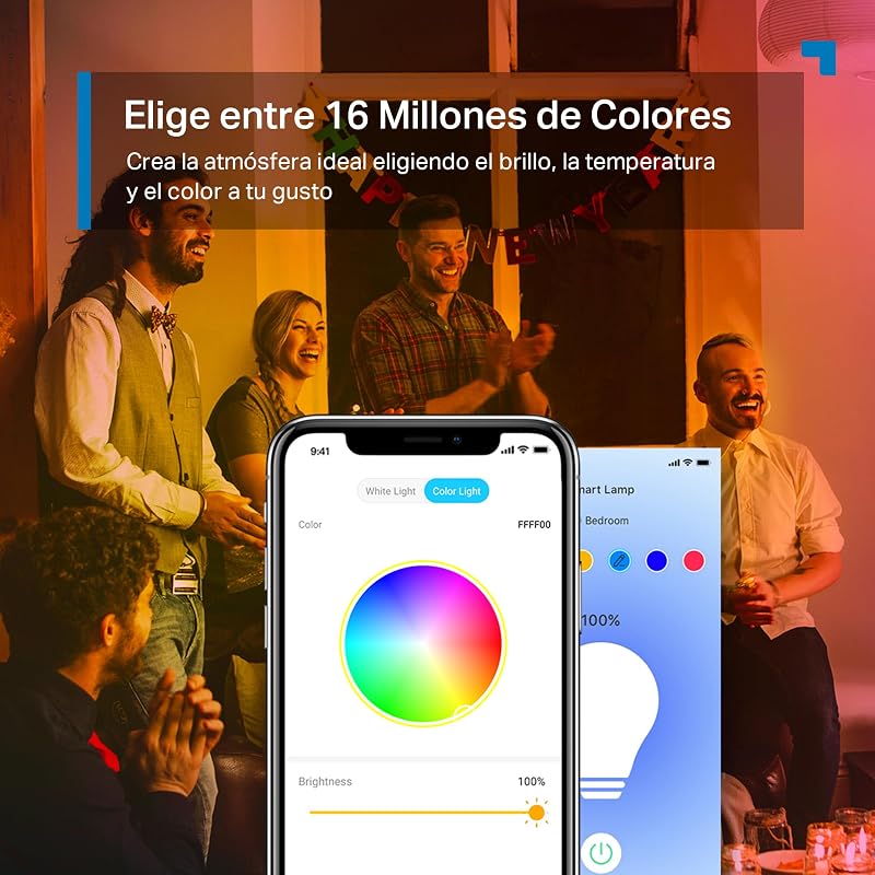 L530EA - Lâmpada Smart WiFi, 8,7 W 806 lm, poupança de energia, E27