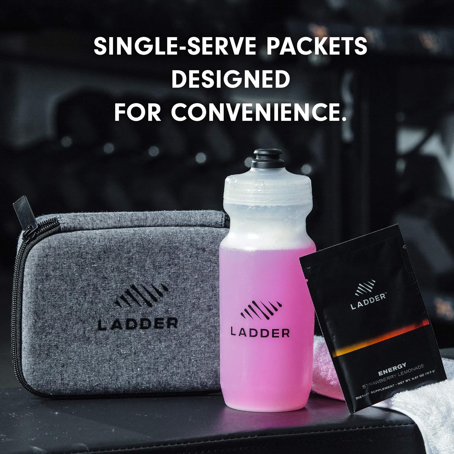 LADDER Sport Pre-Workout Strawberry Lemonade - 100mg Natural Caffeine, Beta-Alanine, Citicoline, Creatine, Theanine, No Artificial Sweeteners, 15 On-The-Go Packets, NSF Certified for Sport: Health & Personal Care