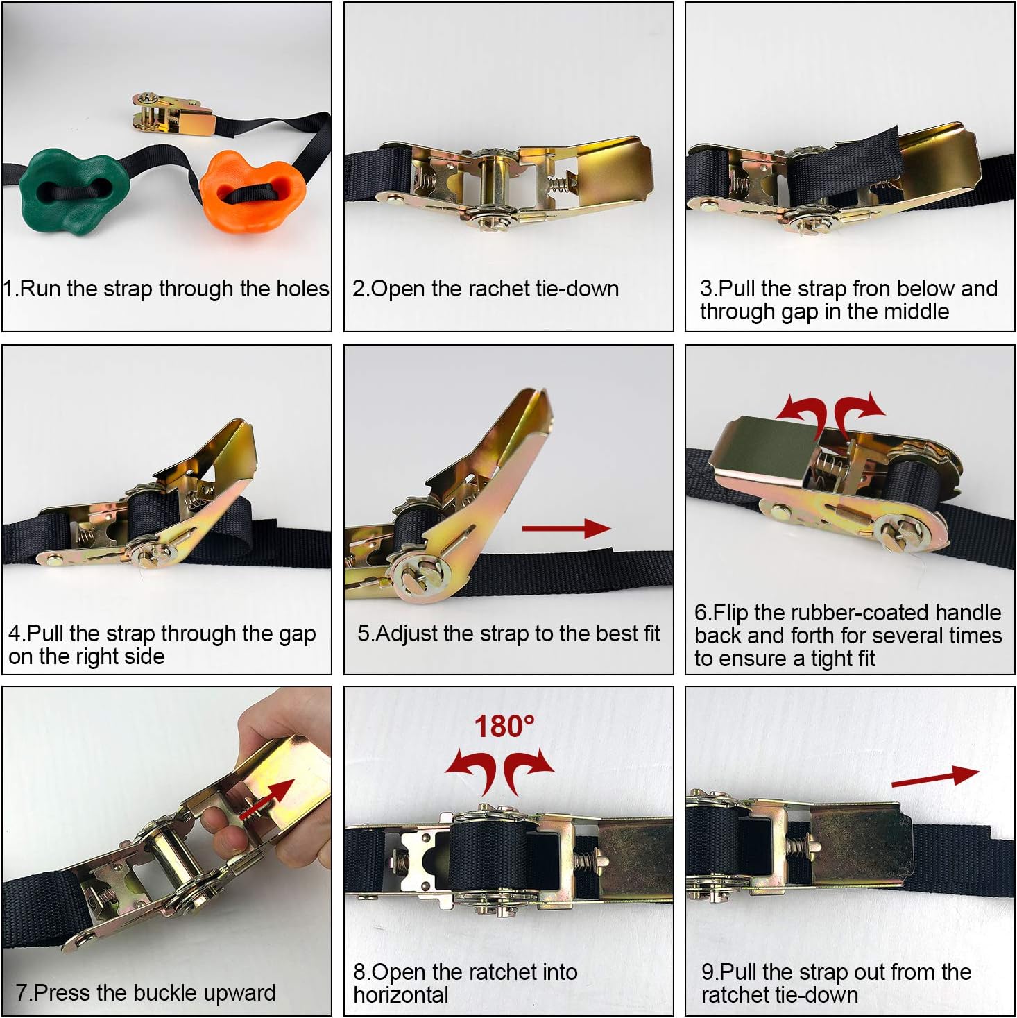 PLYFUNS 12 Ninja Tree Climbing Holds for Kids - Rock Climbing Holds with 6 Sturdy Ratchet Straps Adult Climbing Rocks for Outdoor Play Course Training: Toys & Games