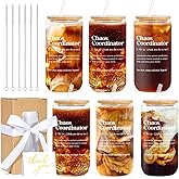 Fvntuey 6 Set Employee Appreciation Gifts Bulk, Thank You Gifts for Coworker Staff Teacher Nurses Team, 16oz Can Shaped Beer Glass Cups Gift Box with Card for Women Men, Teacher's Day/Nurses Week