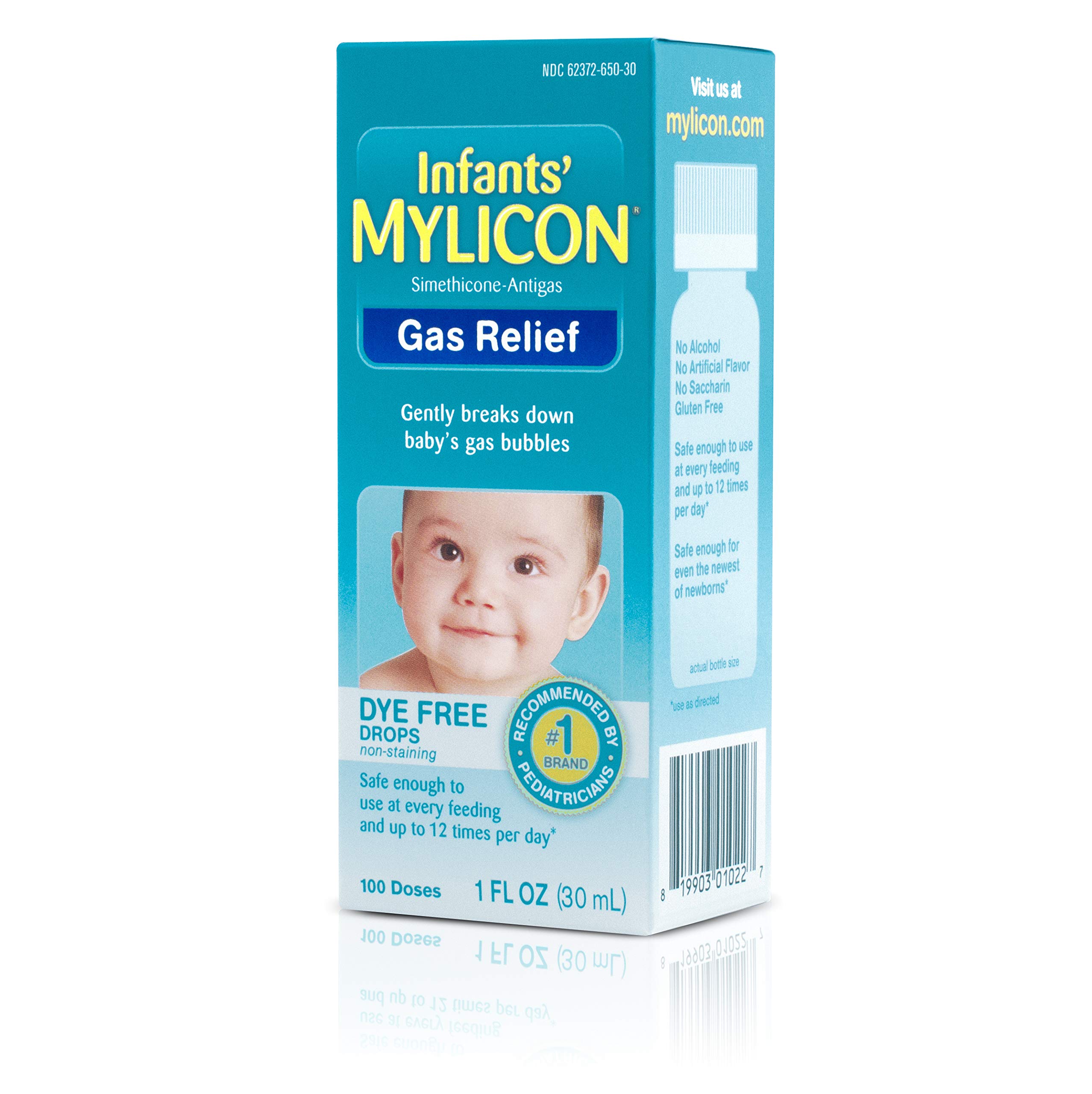 Mylicon Gas Relief Drops for Infants and Babies Dye Free Formula 1 Fl
