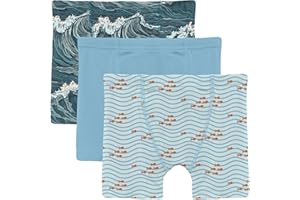 KIC KEE PANTS KicKee Boys Boxer Briefs, Set of 3, Super Soft for All Day Comfort, Toddler to Big Kid Underwear