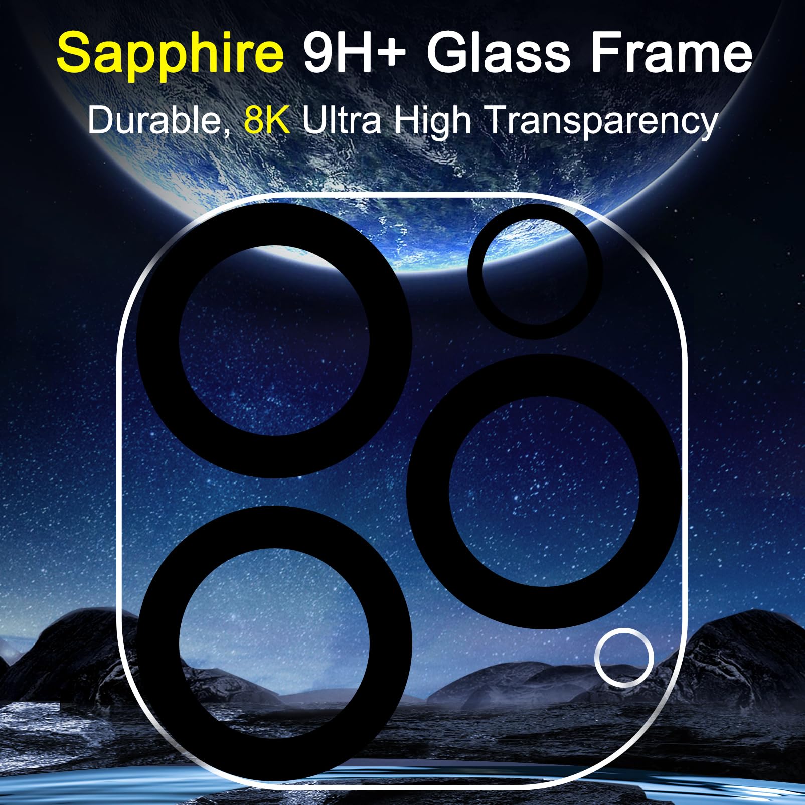 Ferilinso 6 Pack Camera Lens Protector for iPhone 16 Pro Max/Pro | Tempered Glass | Phone Case Friendly | Camera Screen Protector