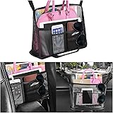 Car Net Pocket Handbag Holder, Car Organizer Back Seat, Upgrade Handbag Purse Holder For Car, Large Capacity Car Net Bag Barr