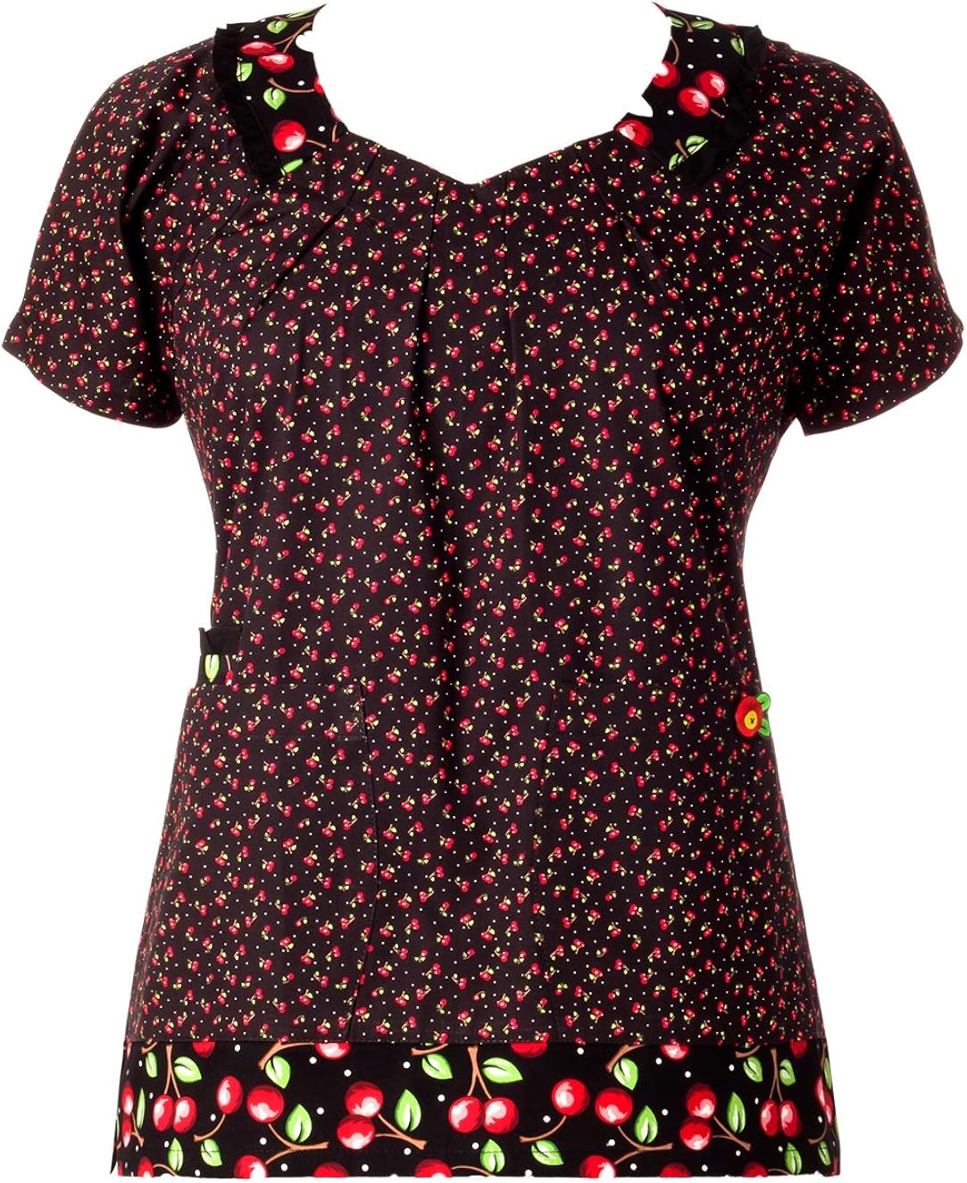 Mary Engelbreit 'DoublePleated Print Top' Scrub Top