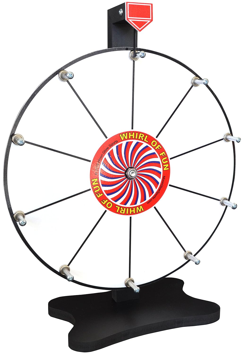 Moon Glow Sports Prize Wheel 12 InchWhiteboard Tabletop Spinning Wheel
