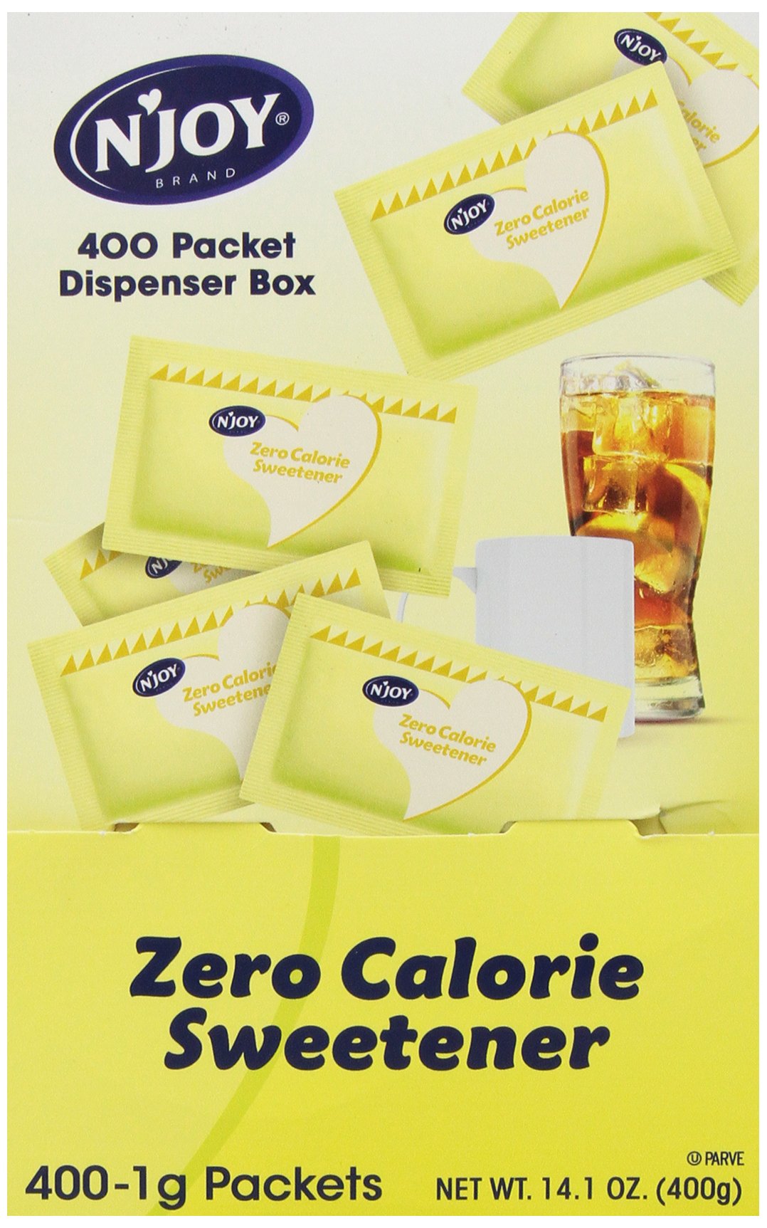 N'Joy Zero Calorie Sweetener, Blue Aspartame, Packets, 400 Count
