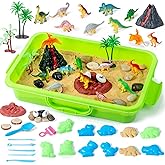 sikmcle Dinosaur Sensory Bin Toy for Kids Dinosaur Toys and Play Sand Kit for Boy Sensory Bin Filler and Toddler Activities for Boys and Girls Ages 3-6+