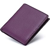 Bveyzi Ultra Slim Small RFID Wallet for Women, Leather Tiny Thin Bifold Pocket Ladies Wallet