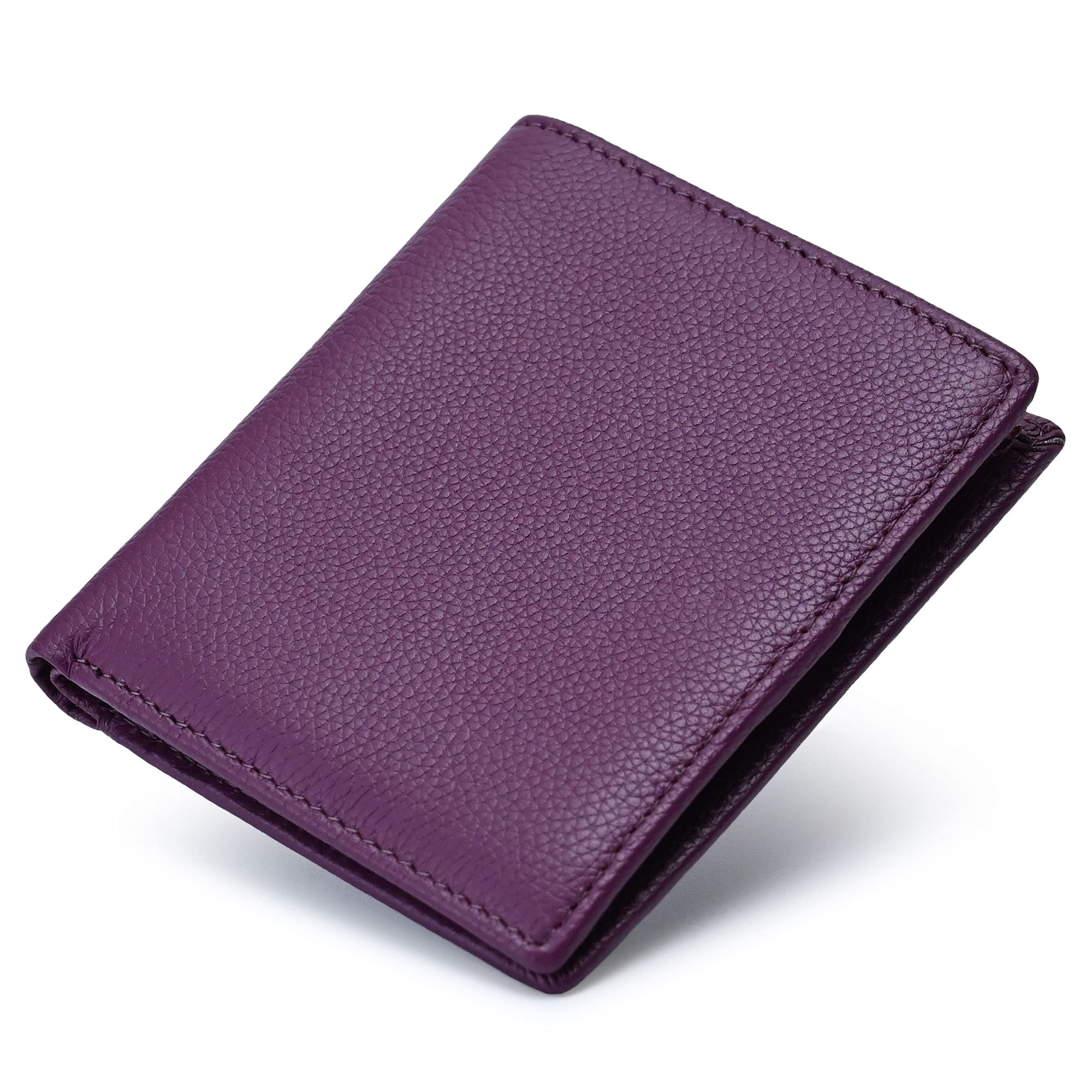 Bveyzi Ultra Slim Small Leather Women Wallet Rfid