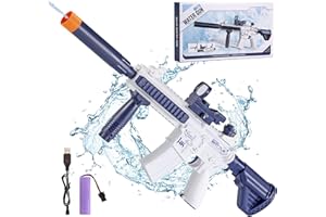 AFQJF Electric Water Gun, Squirt Gun Toys, Automatic Water Soaker Gun up to 20 FT Long Range, Water Blaster Gun Toys for Kid & Adult, Outdoor Water Pool Shooting Game, Ideal Gift Toys