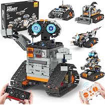 Amazon.com: Kit de construcción de robot STEM 5 en 1 para niños de ...