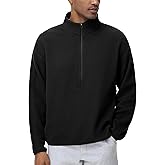 THE GYM PEOPLE Men's Half Zip Oversized Fleece Pullover Sweatshirt Stand Collar Winter Sherpa Warm Sweaters with Pocket