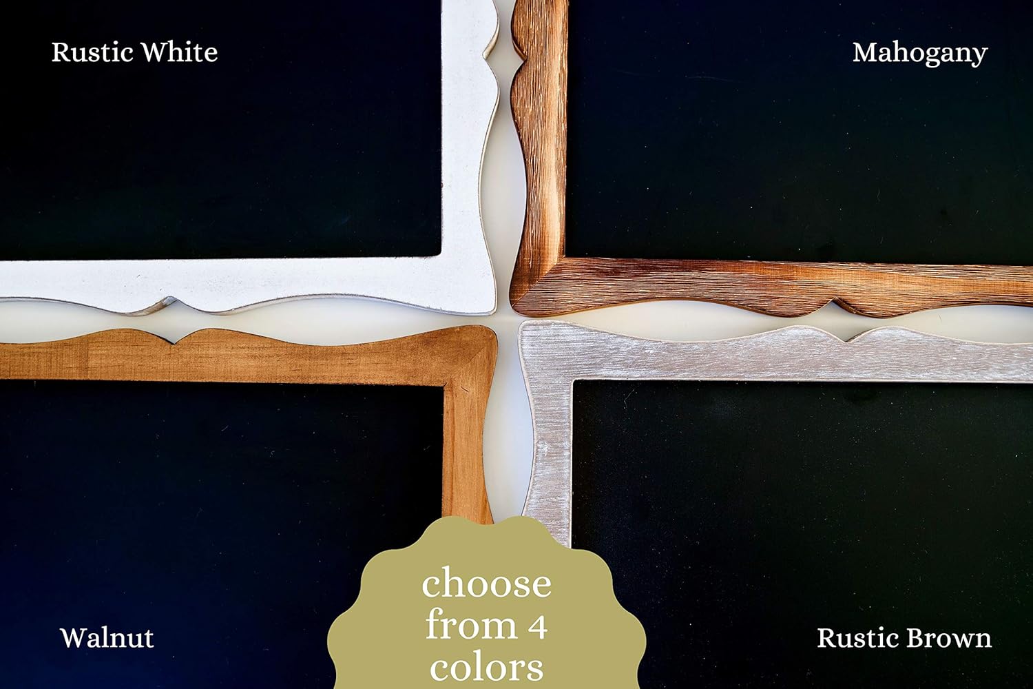 11"x13" Chalkboard Sign with Easel (Rustic White) + White Liquid Chalk Marker | Hanging or Freestanding Framed Chalkboard with Rustic Sweetheart Frame - Multipurpose Small Chalkboard Sign: Home & Kitchen