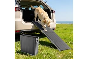 VEVOR Dog Ramp for Cars, 71" L x 17" W, Folding Pet Ramps for Medium & Large Dogs up to 250lbs, Pet Stair Ramp with Non-Slip 